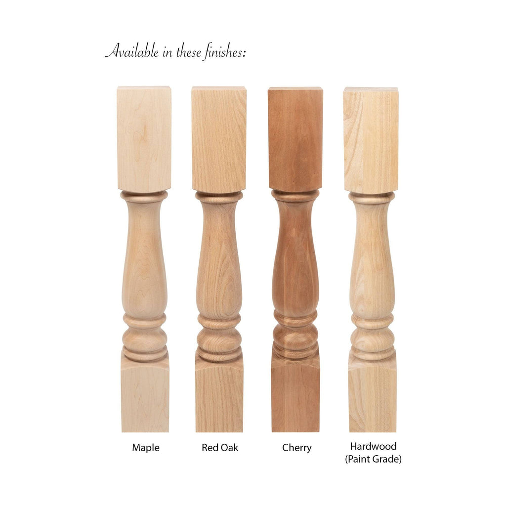 Unfinished Solid Cherry Kitchen Island Leg O8996