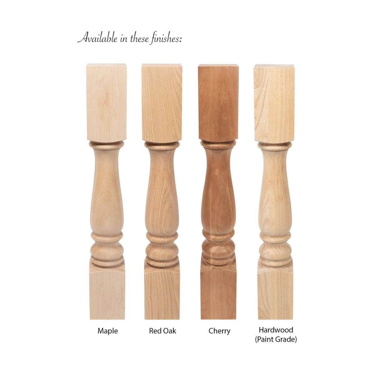 Unfinished Solid Cherry Kitchen Island Leg O8996