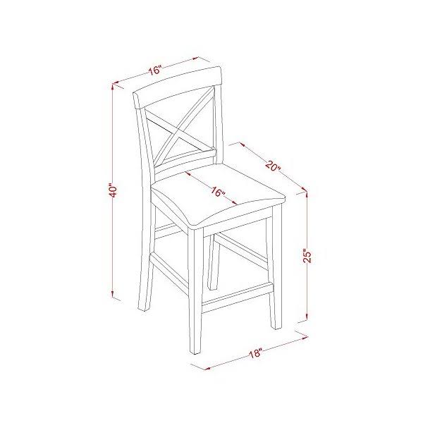 3 Piece Counter Height Table and 2 Chairs Set X885