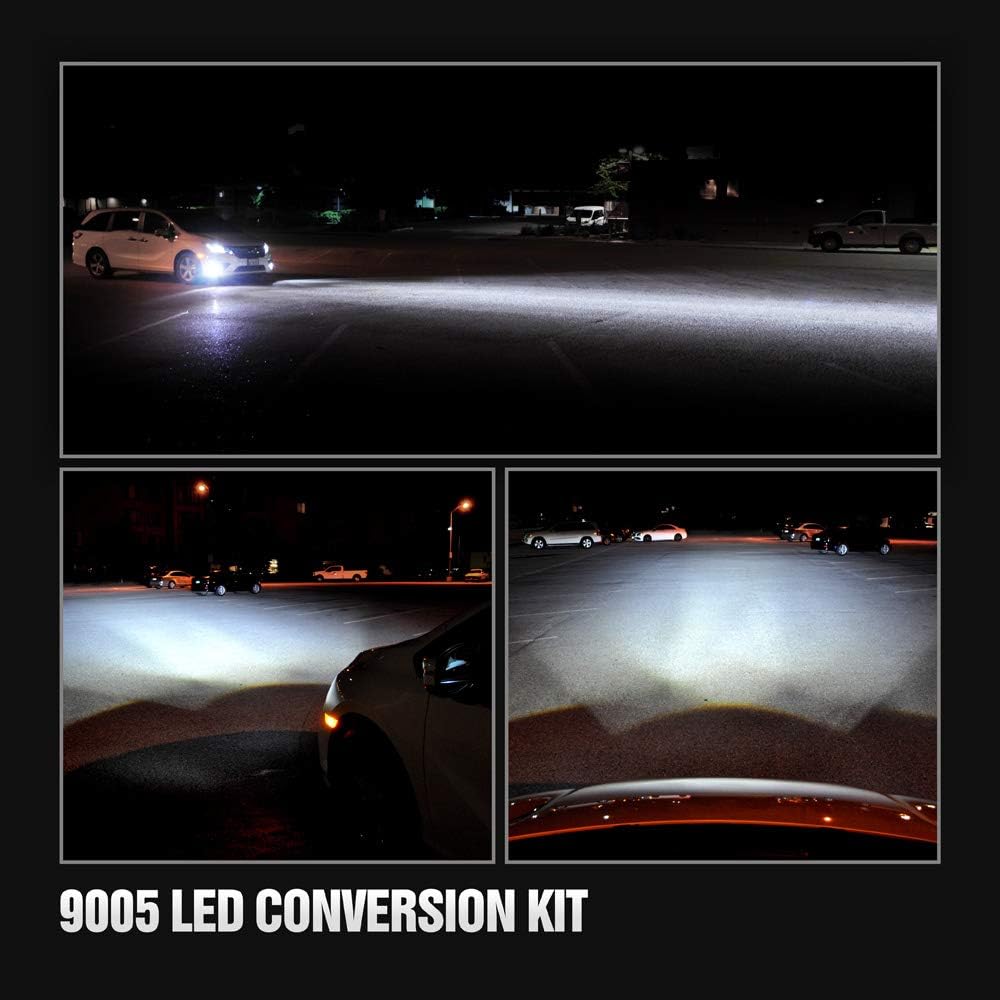 9005 LED Conversion Headlight Bulb High Low Beam Combo Kit Pure White 6500k Pack of 2 S425957