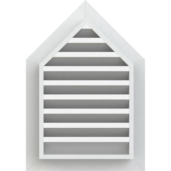 PVC Gable Vent with 1 inch Frame Size X340