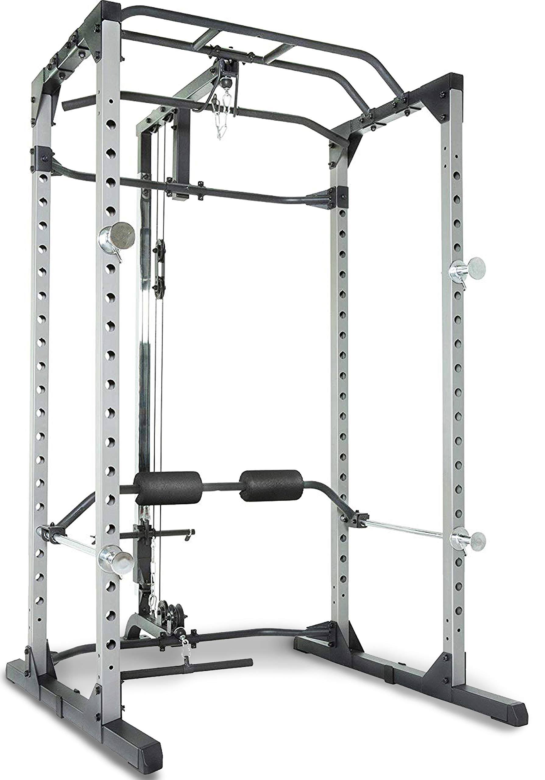 Power Cage with LAT Pull-Down Attachment and Adjustable Leg Hold-Down M9263