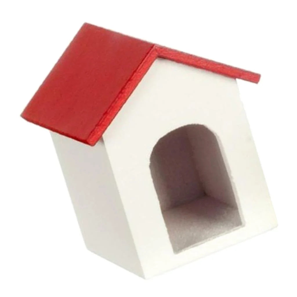 Miniature Wooden Kennel Dollhouse Accessories Q539101