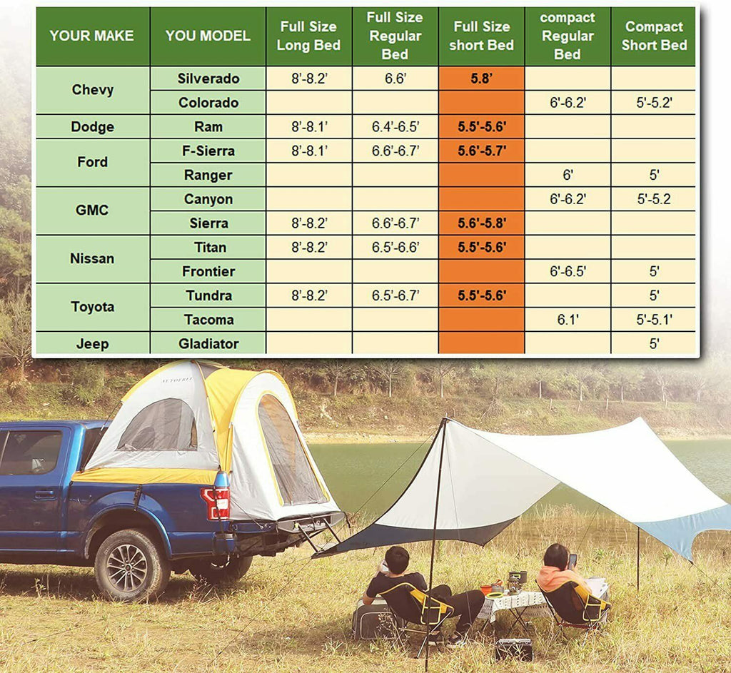 Truck Bed Tent 2-Person Waterproof Y2704