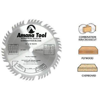 Carbide Tipped Combination Ripping & Crosscut Saw Blade 10x22 Dia x 50T H7448
