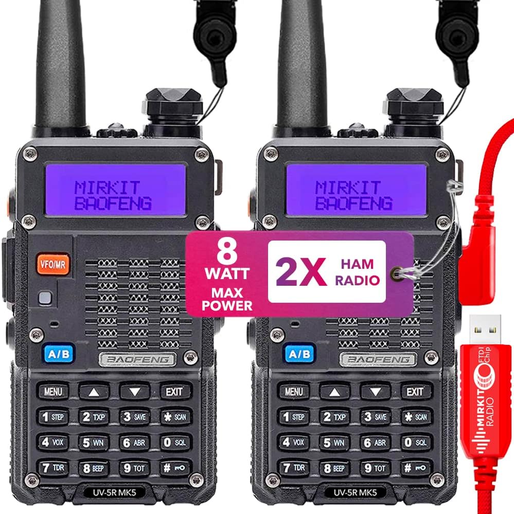 2X Ham Radios 8 Watt Max Power 1800 mAh Battery I483