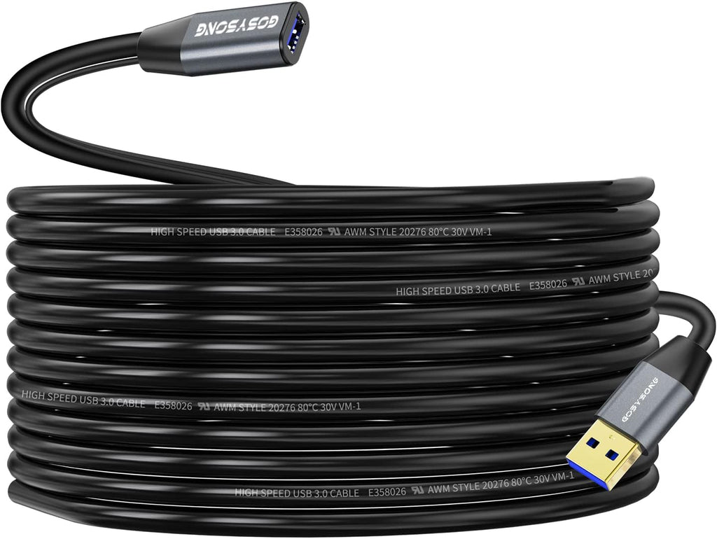 USB 2.0 Type A Male to A Female Active Repeater Extension Cable 65ft L747227