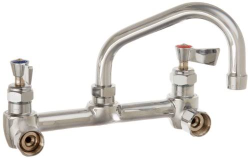 Polished Chrome Backsplash Faucet with Swing Spout B850