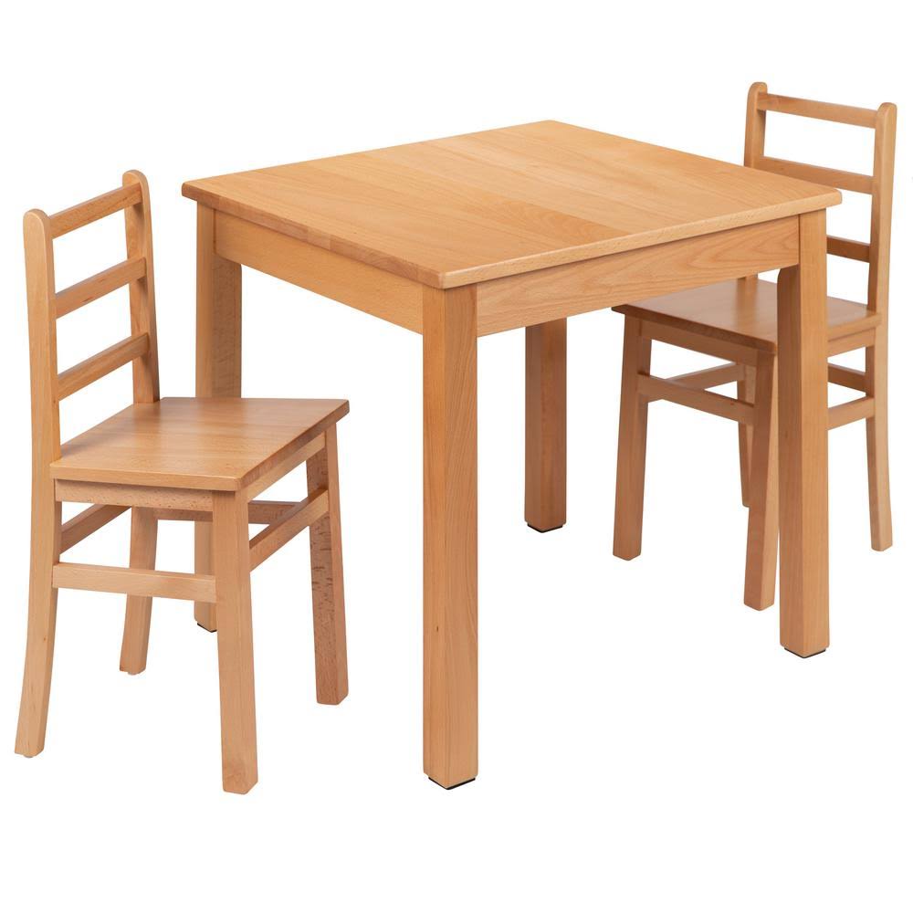 Natural Solid Wood Table and Chair Set P3050