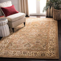 9'6" x 13'6" Light Green Beige Handmade Traditional Wool Area Rug N294