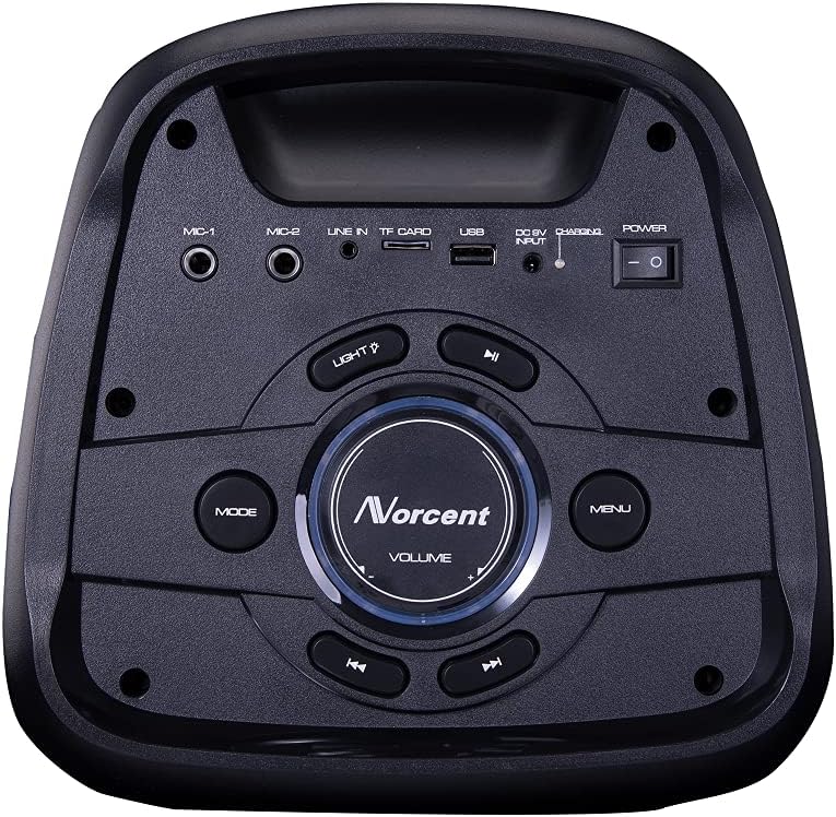 Dual 6.5" Portable Bluetooth Speaker with Sound Activated Lights U283354