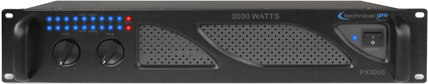 3000 Watts 2-Channel DJ Power Amplifier D628286