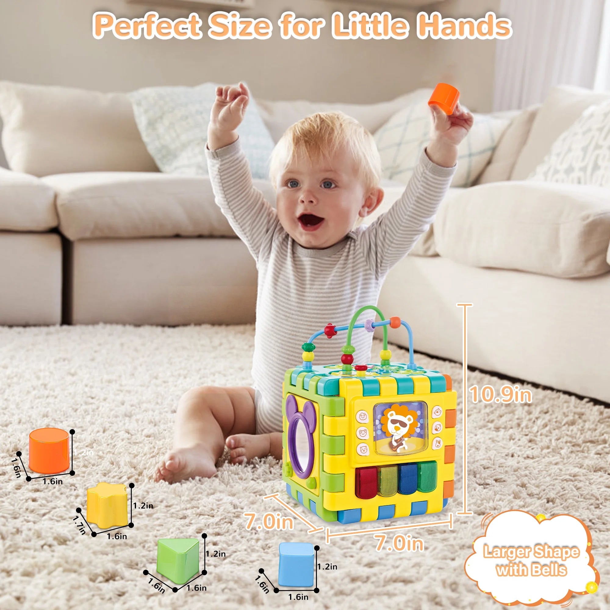 Baby Activity Cube Learning Toys Montessori Toddler Toys O208
