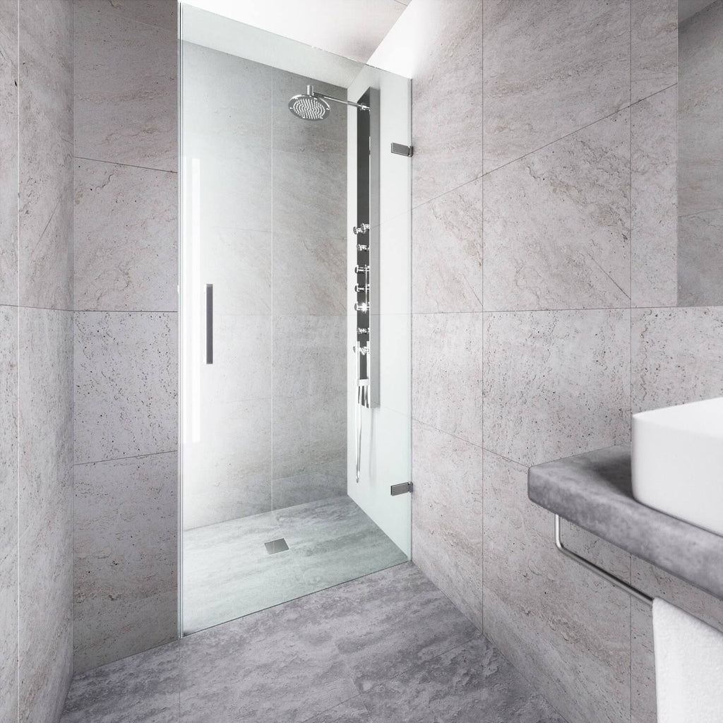 28x22 Frameless Clear Glass Shower Door H1796