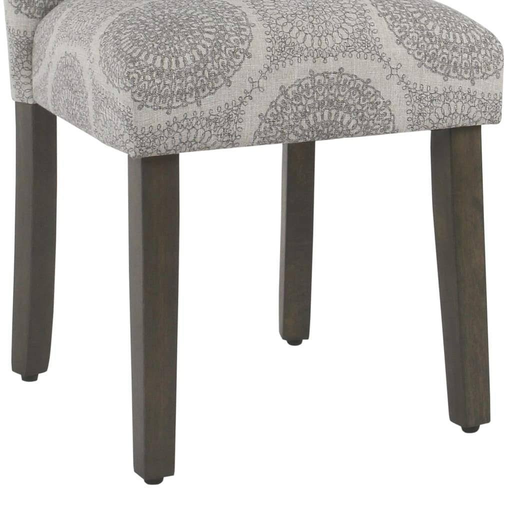 Gray Medallion Parsons Dining Chair (Set of 2) Z128803