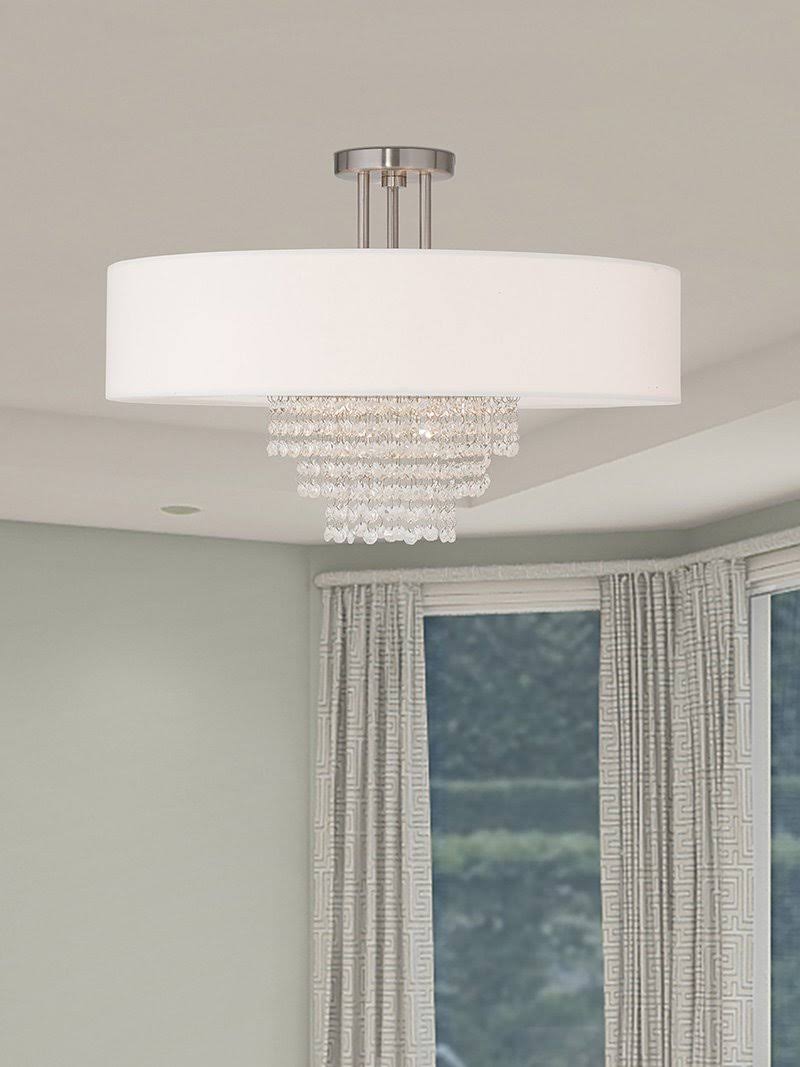 5-Light Ceiling Mount, Brushed Nickel S4241