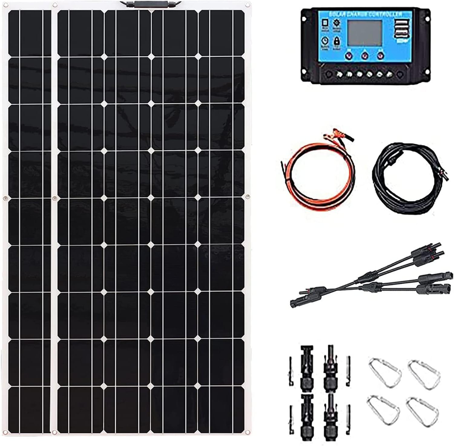 800W Flexible Monocrystalline Solar Panel Kit with 40A Controller C74007