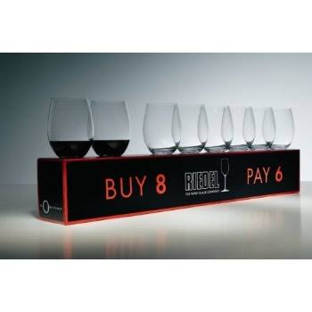 O Wine Tumbler Cabernet/Merlot Glasses - Set of 8 W51543