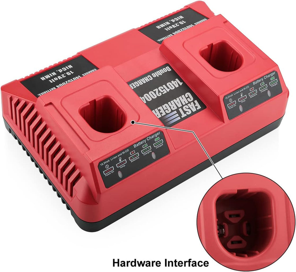 Dual Port Battery Charger for Craftsman C3 19.2-Volt Ni-Cd Lithium-Ion Battery Pack of 2 E39219