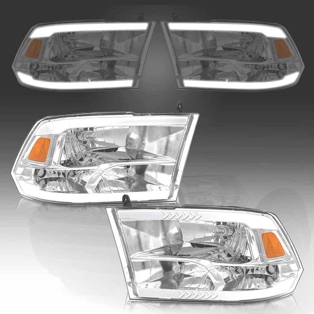 Chrome Housing Headlight Assembly for Dodge Ram Pickup V7882