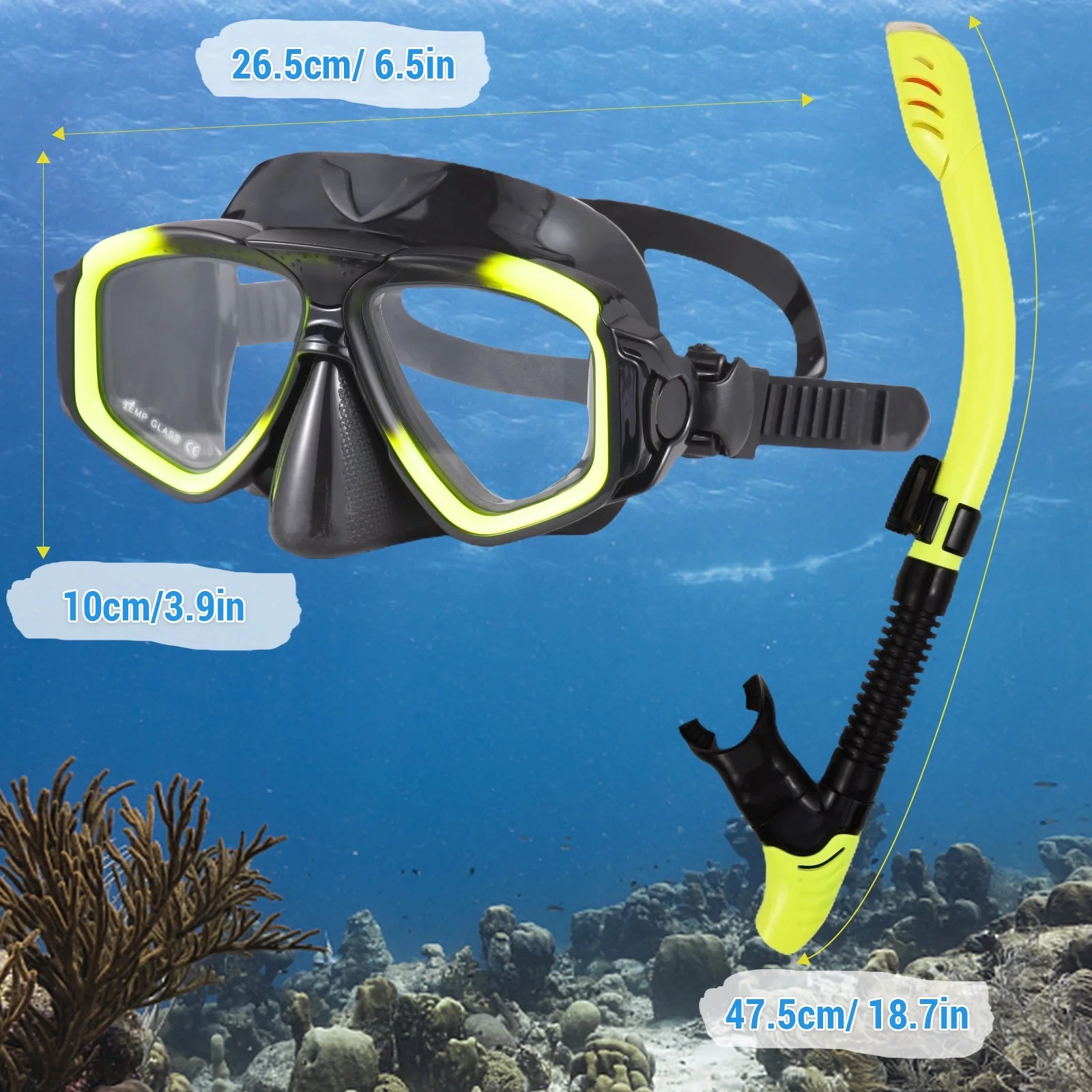 Swimming Equipment Snorkel Set J987510