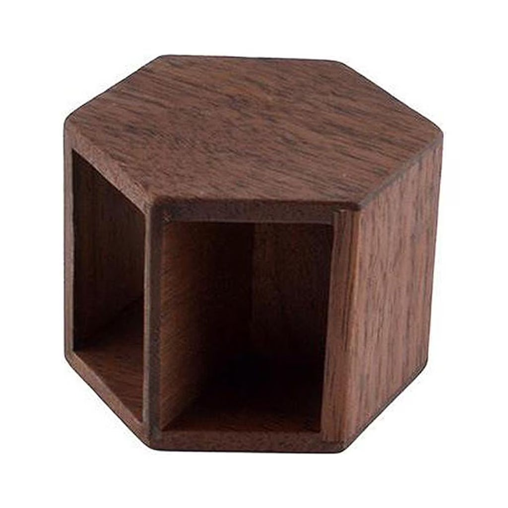 Walnut Hexagonal End Table Dollhouse Miniature Furniture D395