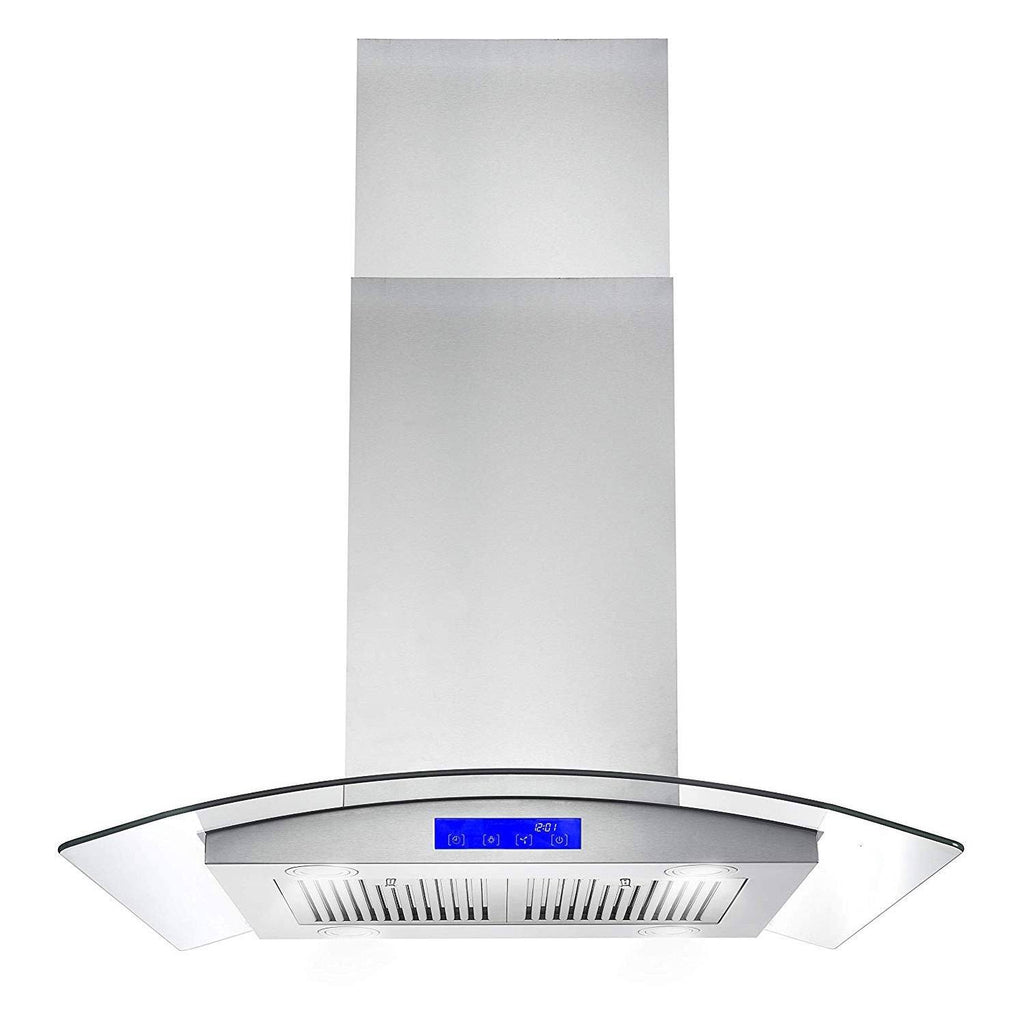 Stainless Steel 30-Inch Ducted Island Mount Range Hood V603