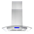 Stainless Steel 30-Inch Ducted Island Mount Range Hood V603