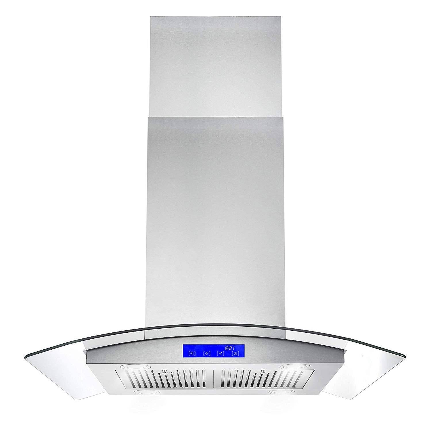 Stainless Steel 30-Inch Ducted Island Mount Range Hood V603