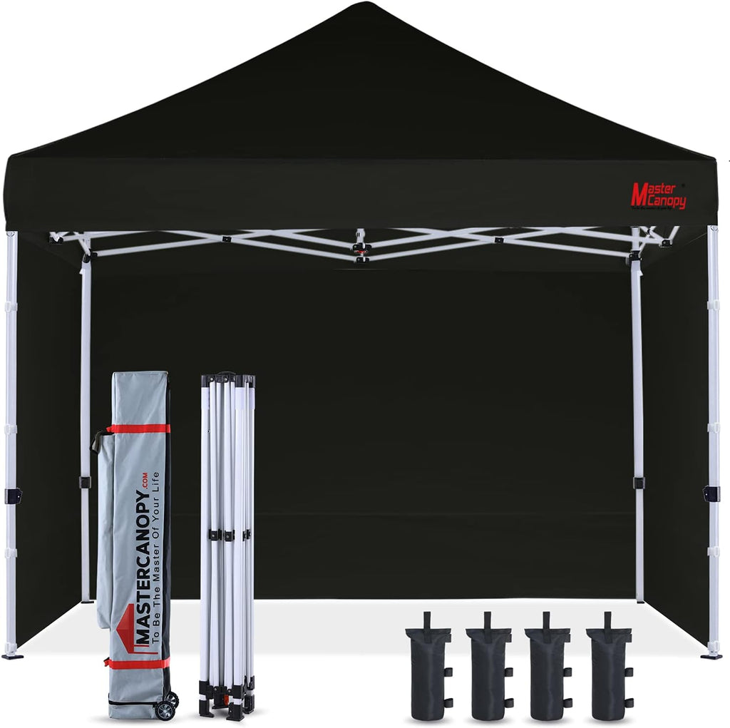 Pop-up Canopy Tent 10x10 with 4 Removable Side Walls and Roller Bag G311435