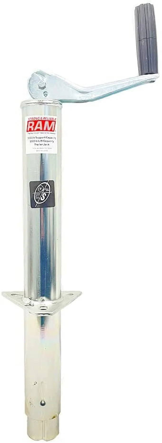 Zinc A-Frame Trailer Jack with 4" Flip Foot M324840