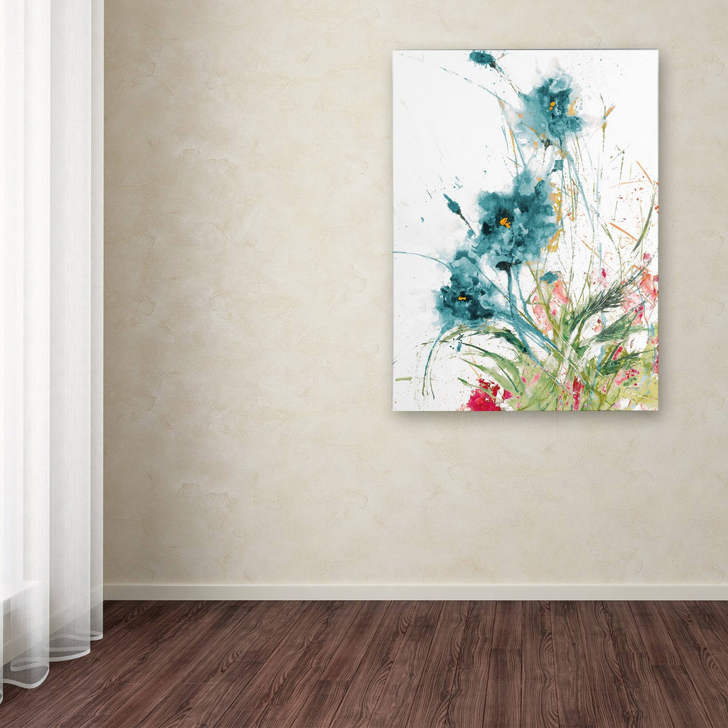 Blue Crop on White Canvas Art T72992