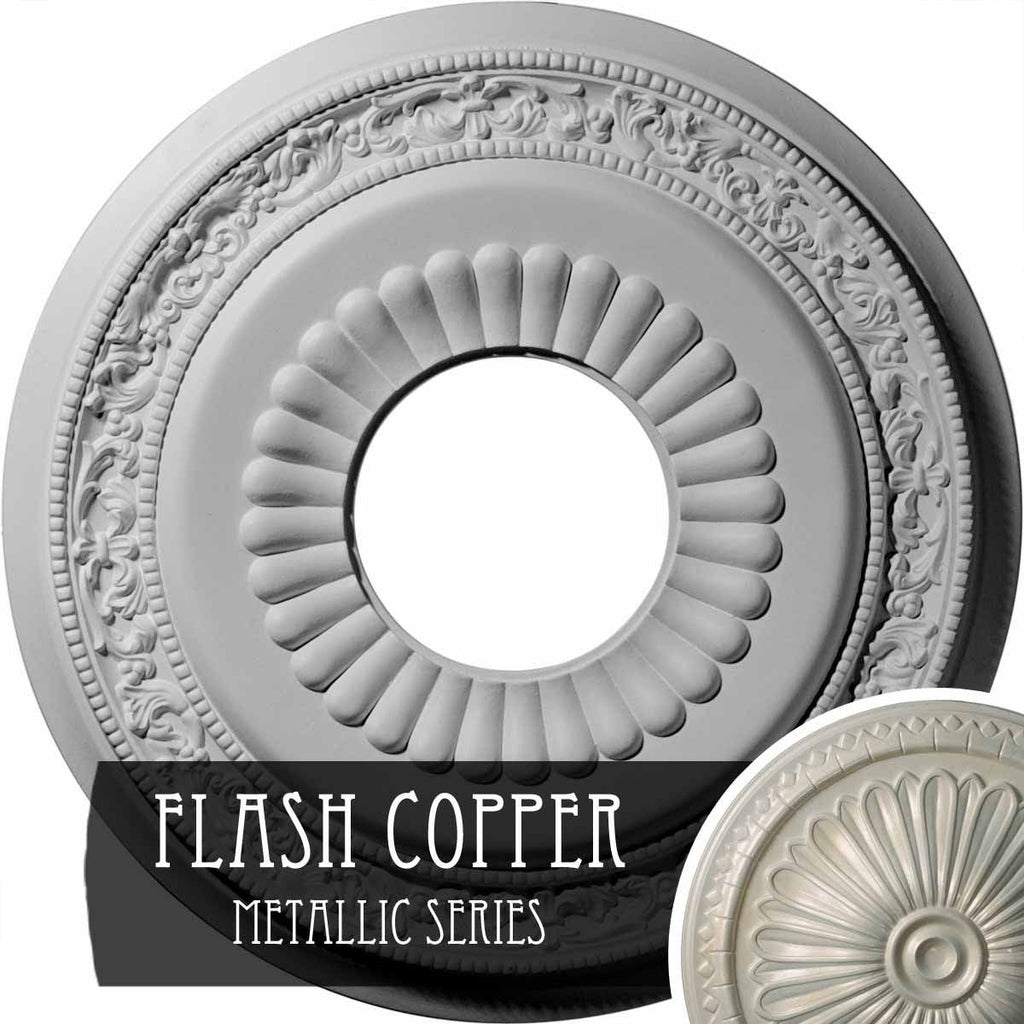 20 5/8x22OD x 6 1/4x22ID x 1 3/8x22P Ceiling Medallion Hand-Painted Flash Copper R6801