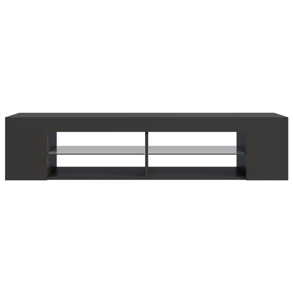Gray TV Cabinet with LED Lights V25945