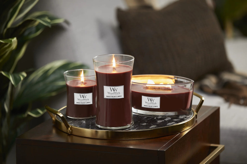 Smoked Walnut & Maple Large Hourglass Candle A697092