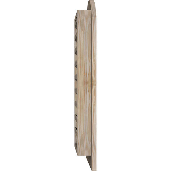 Arch Top Gable Vent, Smooth Pine, Unfinished I1658