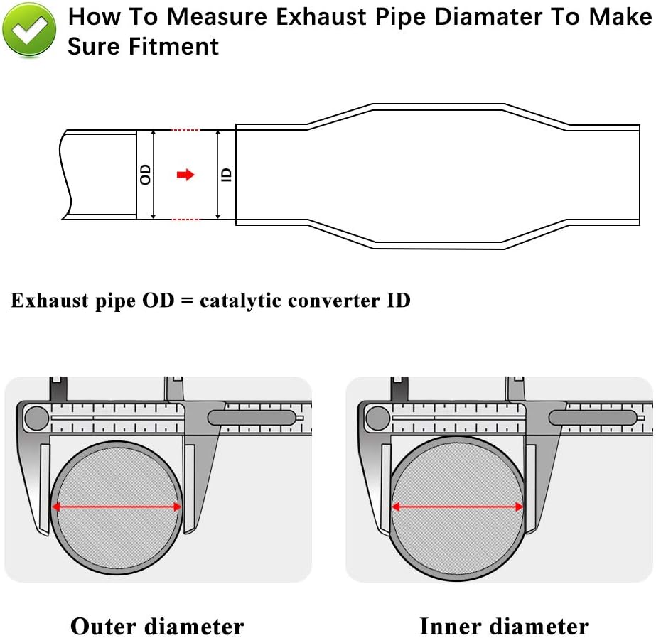 2.5" Inlet/Outlet Catalytic Converter with O2 Port & Heat Shield, Pack of 2 Z58450