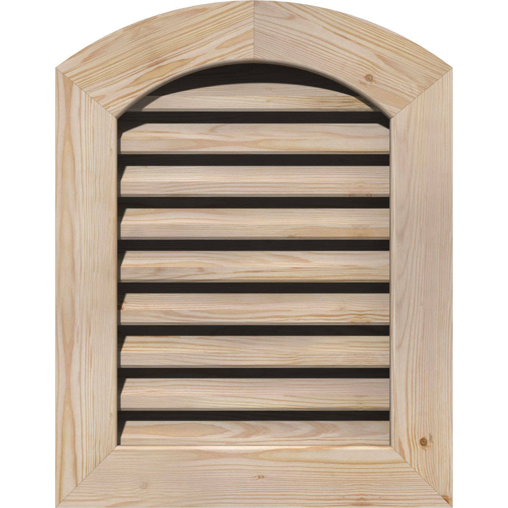 Arch Top Gable Vent, Smooth Pine, Unfinished I1658