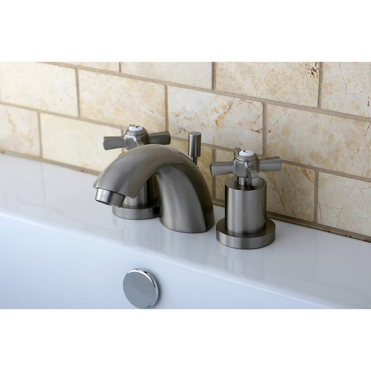 Satin Nickel Mini Widespread Lavatory Faucet J575111