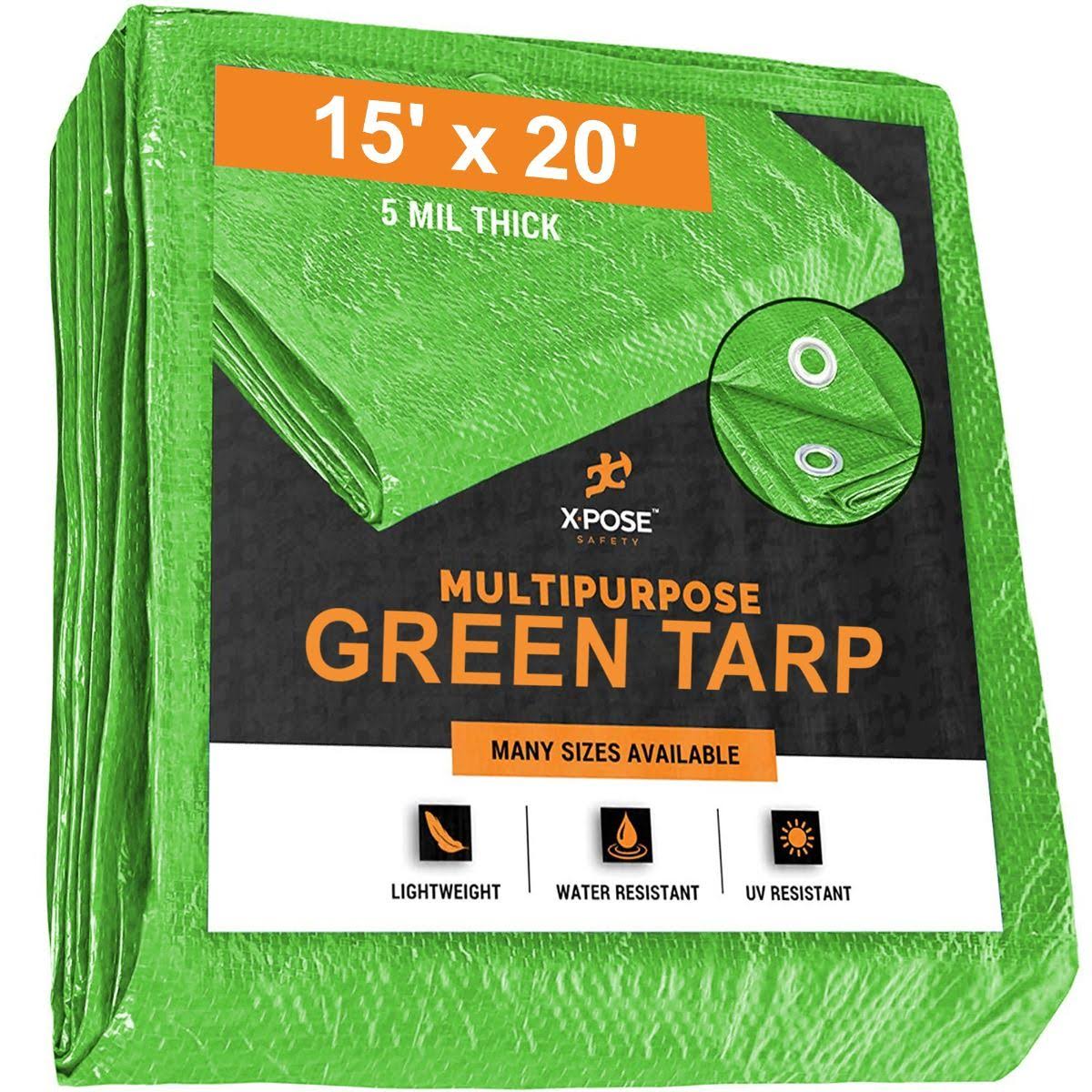 Green Poly Tarps 15 x 20 - Case of 6 W232861