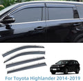 Smoke Gray Polycarbonate Window Wind Deflector with 304 Stainless Steel Trim T657