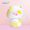 13.5" Mushroom Plush Lemon Cow Plush Pillow O27416