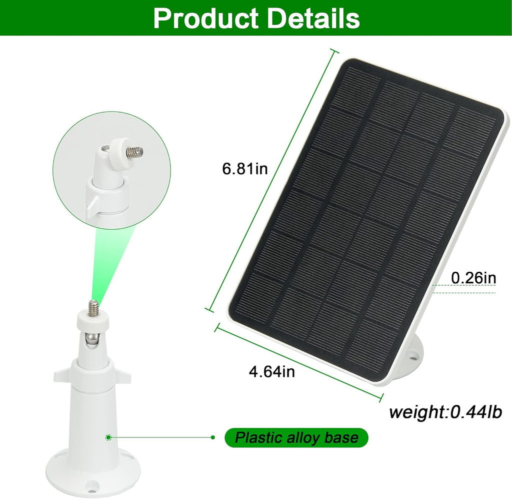2 Pack 3.3W 5V Solar Panel with 9.8ft Weatherproof Charging Cable and Adjustable Mount A997