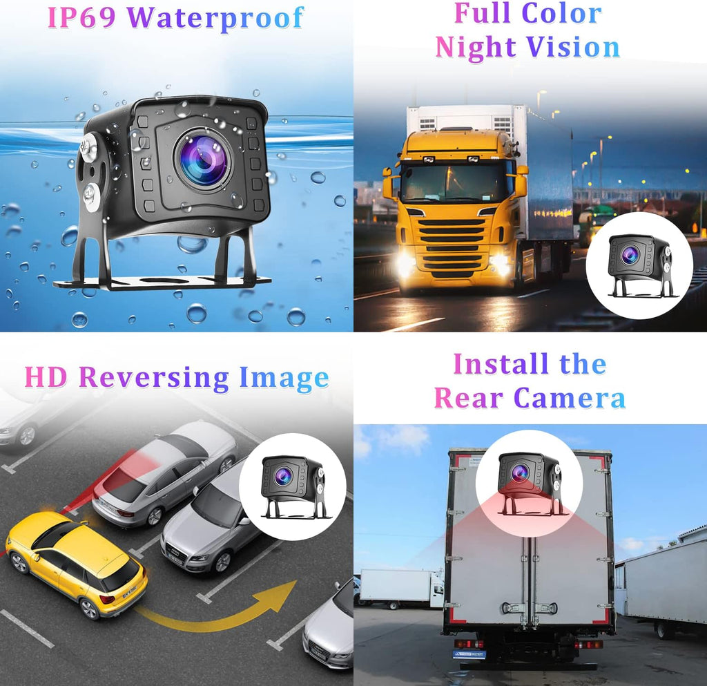 9 inch AHD 1080P Wired Backup Camera with Monitor Kit X76235