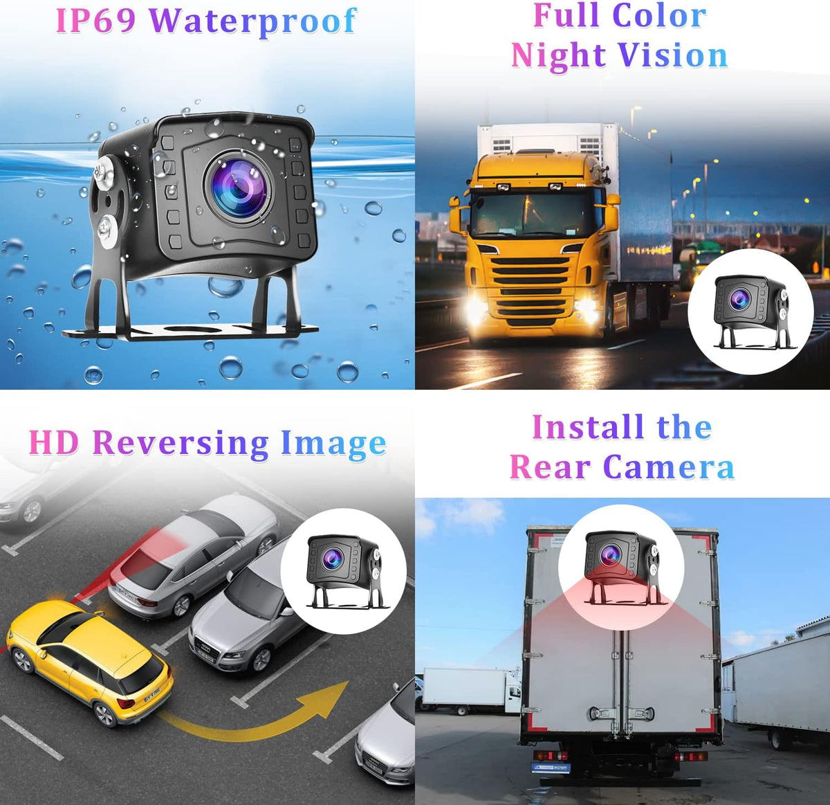 9 inch AHD 1080P Wired Backup Camera with Monitor Kit X76235