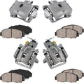 FRONT + REAR [4] Loaded OE Calipers + Ceramic Brake Pads Kit R747520