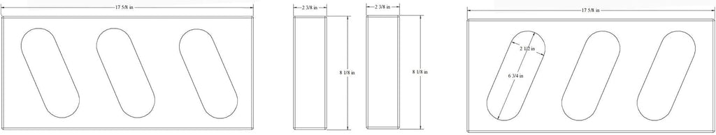 Quadruple Oval Slanted Steel Light Box, 6 Oval Lights, 1 Pair C412