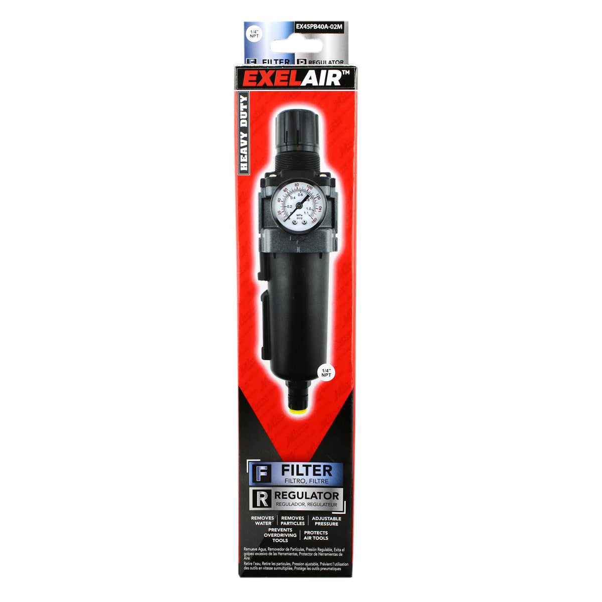1/4in NPT Metal FRL Air Filter Regulator I800521