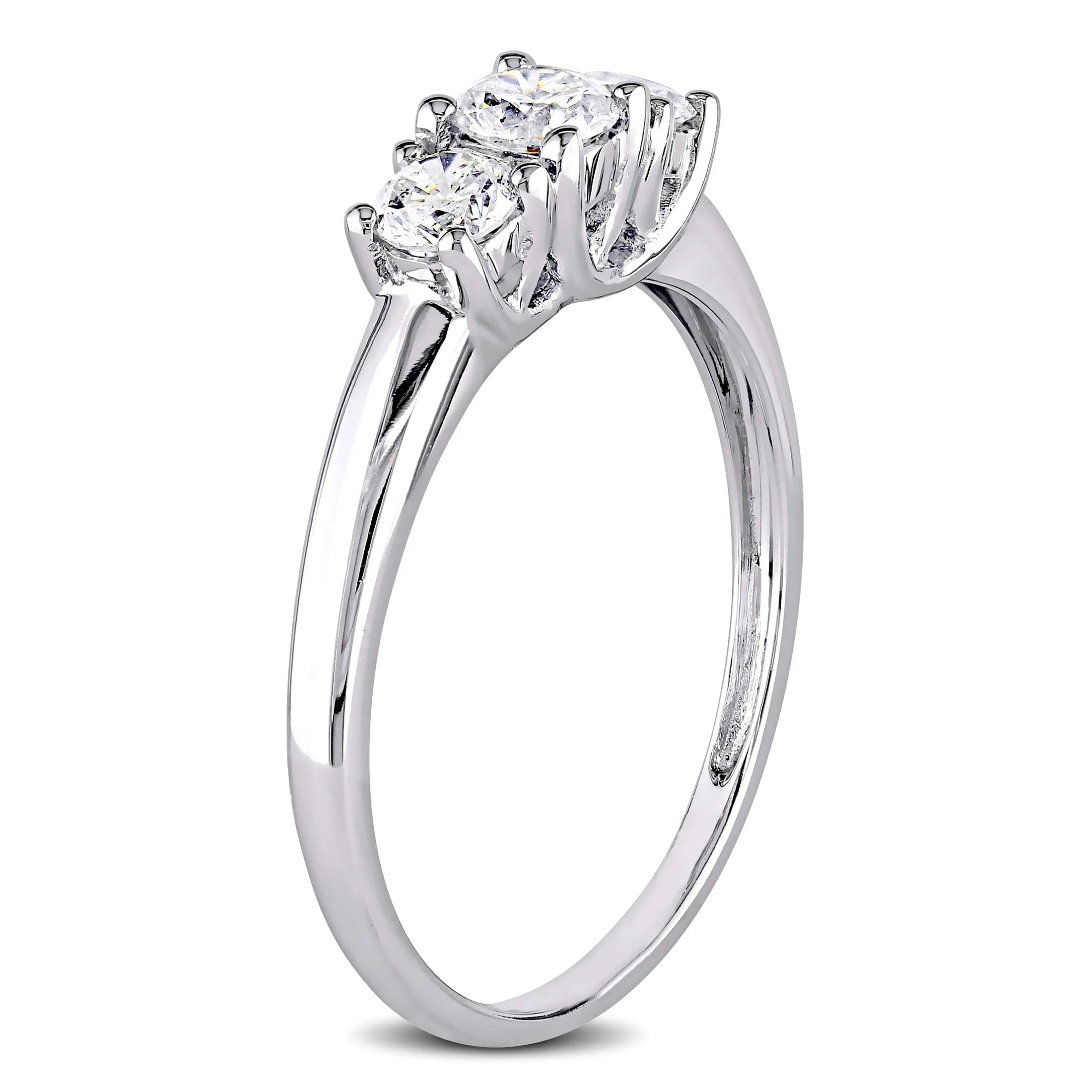 14kt White Gold 3-Stone Diamond Engagement Ring R54992
