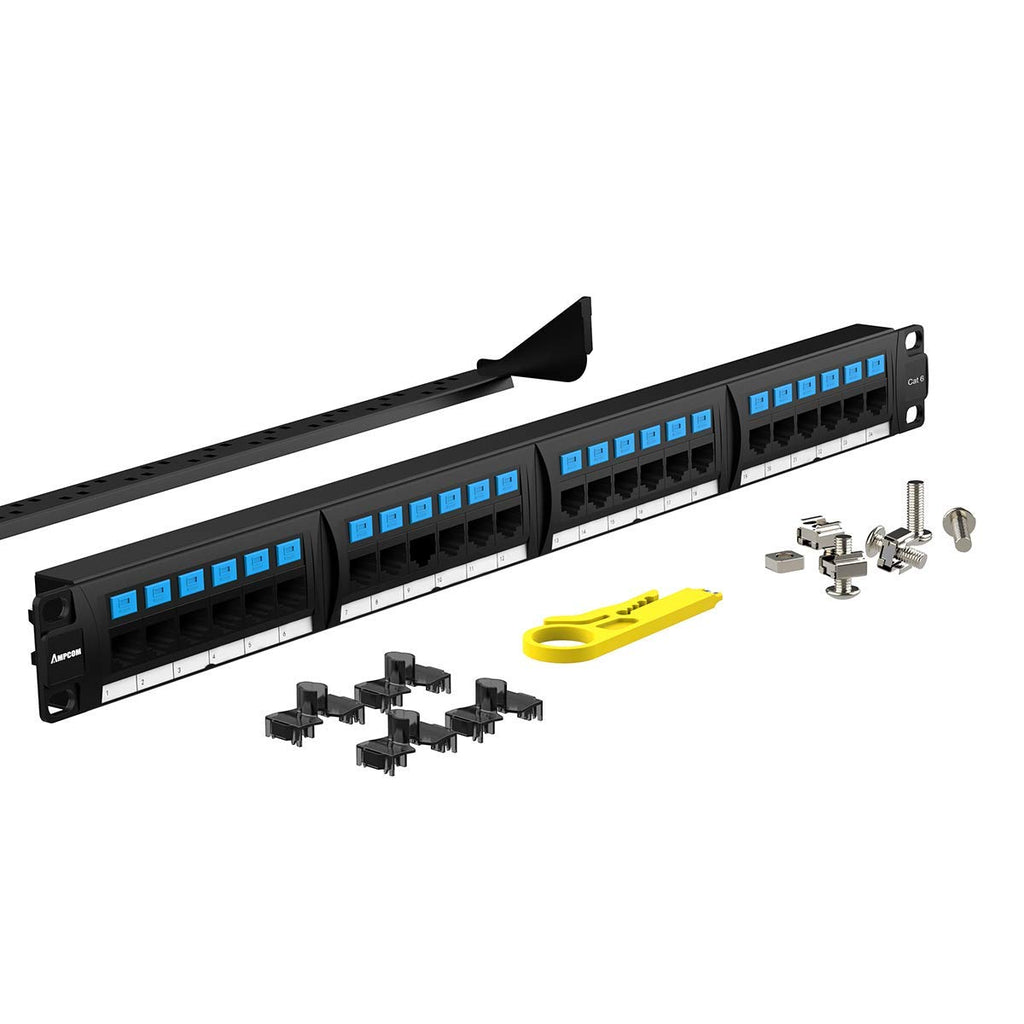CAT6 48 Ports Patch Panel, 2U, 19 inch, RJ45 Ethernet, Pack of 2 B83017